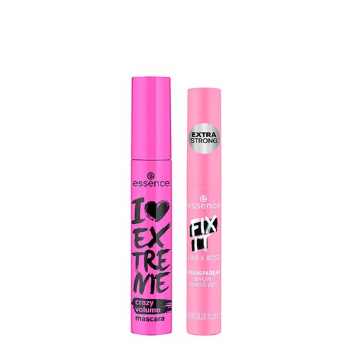 Kit Essence Máscara para Cílios I Love Extreme Crazy Volume Preta 12ml + Máscara para Cílios 8,5ml Kit Kit Essence Máscara para Cílios I Love Extreme Crazy Volume Preta 12ml + Máscara para Cílios 8,5ml Kit