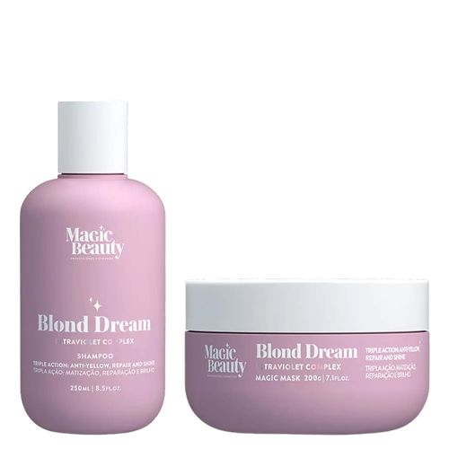 Kit Magic Beauty Blond Dream - Shampoo 250ml + Máscara 200g Kit Kit Magic Beauty Blond Dream - Shampoo 250ml + Máscara 200g Kit