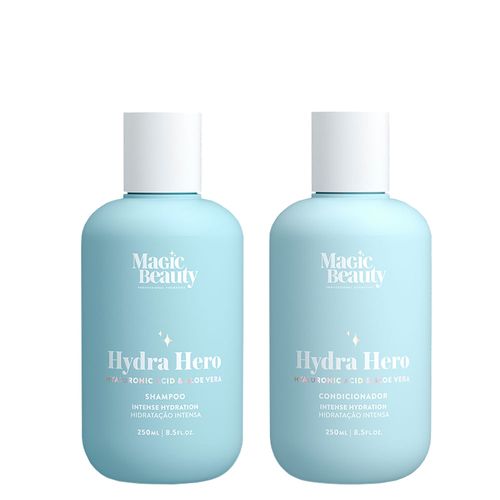 Kit Magic Beauty Hydra Hero - Shampoo 250ml + Condicionador 250ml Kit Kit Magic Beauty Hydra Hero - Shampoo 250ml + Condicionador 250ml Kit