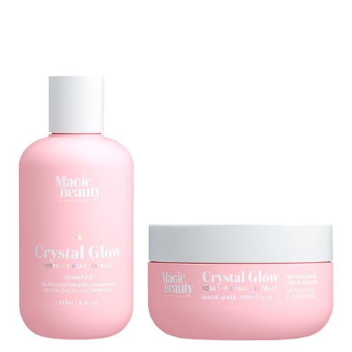 Kit Magic Beauty Crystal Glow - Shampoo 250ml + Máscara 200g Kit Kit Magic Beauty Crystal Glow - Shampoo 250ml + Máscara 200g Kit