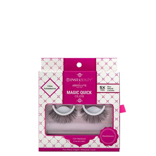 Cílios Postiços Longo Natural Absolute New York Magiquick 603 Preto 1 Par 603 Preto