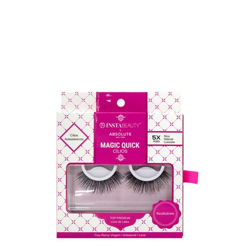 Cílios Postiços Longo Natural Absolute New York Magiquick 605 Preto 1 Par 605 Preto