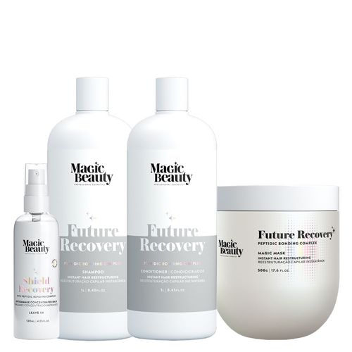 Kit Magic Beauty Future Recovery - Shampoo 1000ml + Condicionador 1000ml + Máscara 500g + Leave-In Shield 120ml Kit