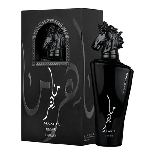 Maahir Black Edition Lattafa Eau de Parfum 100ml Perfume Unissex 100ml Incolor