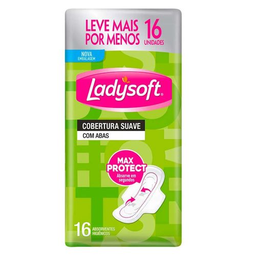 Absorvente Ladysoft Normal Suave Com Abas 16 Unidades Absorvente Ladysoft Normal Suave Com Abas 16 Unidades