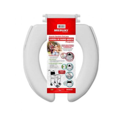Assento Sanitário Oval P/ Cadeira De Banho Almofadado Aberto Assento Sanitário Oval P/ Cadeira De Banho Almofadado Aberto