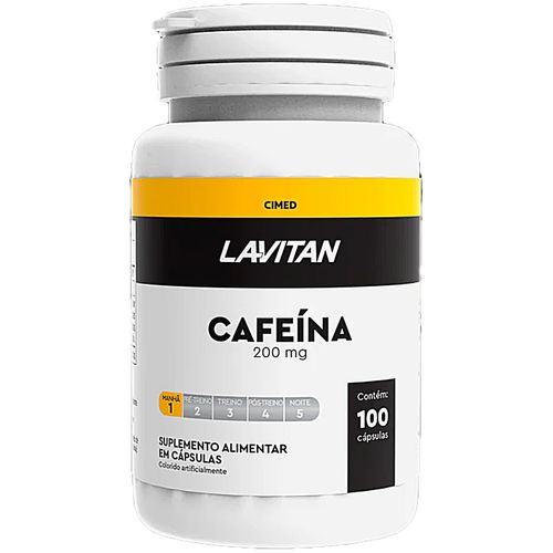 Suplemento Lavitan Cafeína 200mg - 100 Cápsulas Suplemento Lavitan Cafeína 200mg - 100 Cápsulas