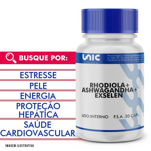 Rhodiola + Ashwagandha + Exselen 30 Doses