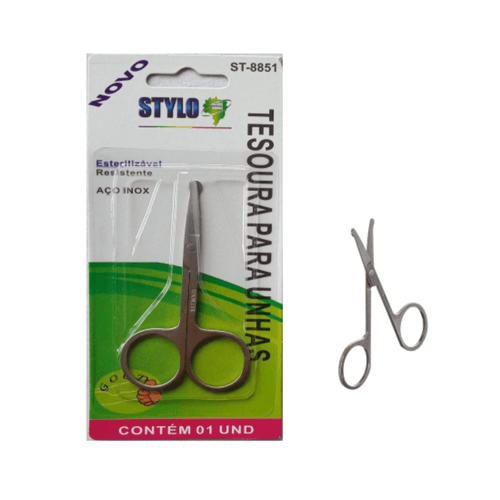 Tesoura Stylo Unha St-8851 Ponta Redonda Tesoura Stylo Unha St-8851 Ponta Redonda