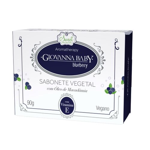 Kit c/9 Sabonete Giovanna Baby Vegetal Retangular 90g Bluberry