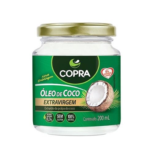 Kit c/9 Óleo de Coco Extravirgem Copra Vidro 200ml Kit c/9 Óleo de Coco Extravirgem Copra Vidro 200ml