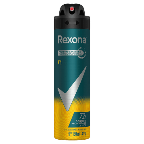 Kit c/9 Unidades de Desodorante Rexona Aerossol Men V8 150ml Kit c/9 Unidades de Desodorante Rexona Aerossol Men V8 150ml