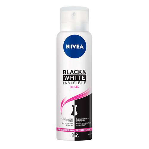 Kit c/9 Unidades de Desodorante Feminino Nivea Invisible For Black & White Clear Aerosol 150ml