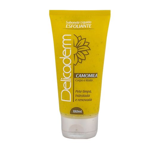Kit c/9 Sabonete Líquido Delicaderm Esfoliante Camomila 180ml Kit c/9 Sabonete Líquido Delicaderm Esfoliante Camomila 180ml