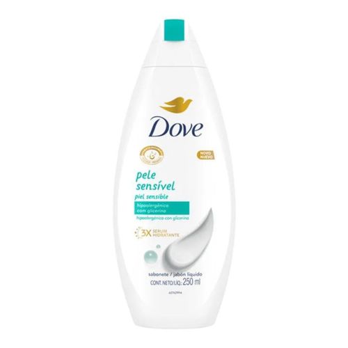 Kit c/9 Sabonete Líquido Dove 250ml Pele Sensivel