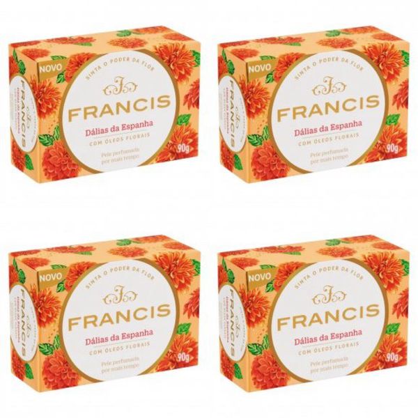 Kit c/4 Sabonetes Francis Classico 90g Salmão