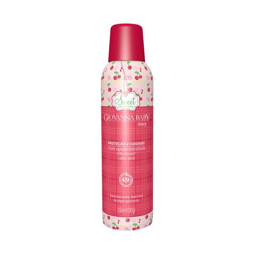 Kit c/4 Unidades de Desodorante Giovanna Baby Aero Cherry 150ml