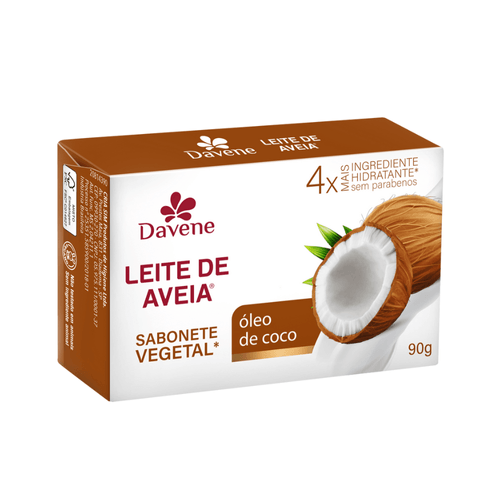 Kit c/4 Davene Sabonete Leite De Aveia Coco 90g