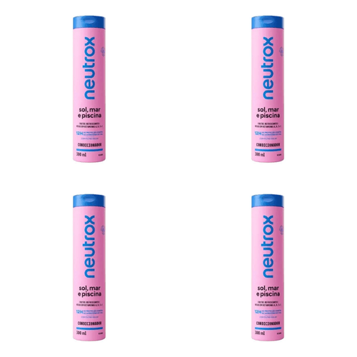 Kit c/4 Condicionadores Neutrox 300ml Sol Mar E Piscina