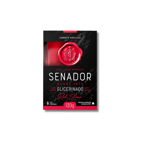 Kit c/4 Sabonete Senador Red Stone 130g Kit c/4 Sabonete Senador Red Stone 130g