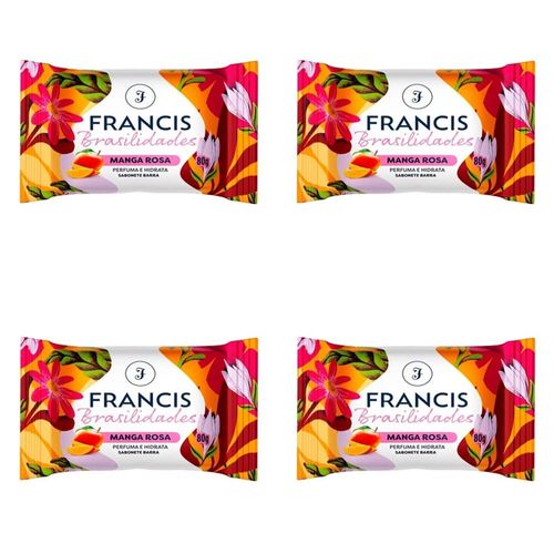 Kit c/4 Sabonetes Francis Brasil 80g Manga Kit c/4 Sabonetes Francis Brasil 80g Manga
