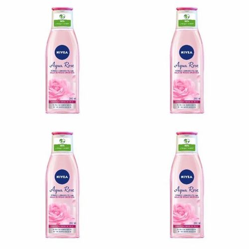 Kit c/4 Sabonetes Facial Gel Nivea Hidratante Aqua Rose 200ml