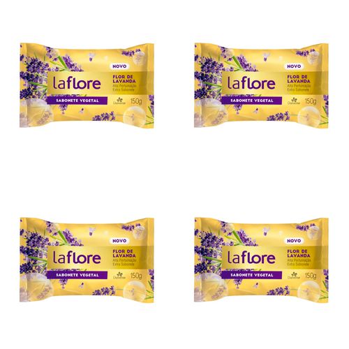 Kit c/4 Sabonetes Davene Laflore Lavanda150g Kit c/4 Sabonetes Davene Laflore Lavanda150g