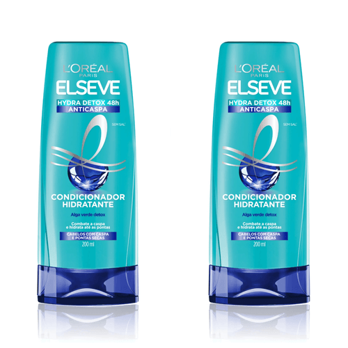 Kit c/2 Unidades de Condicionador Elseve Hydra Detox Anticaspa 200ml Kit c/2 Unidades de Condicionador Elseve Hydra Detox Anticaspa 200ml