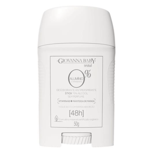 Kit c/4 Unidades de Desodorante Giovanna Baby Stick S/Alumin Neutral 50g