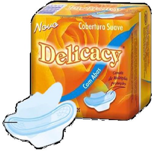 Kit c/4 Absorvente Delicacy S/ Abas Suave Gel C/8Un