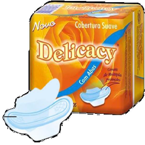 Kit c/4 Absorvente Delicacy S/ Abas Suave Gel C/8Un