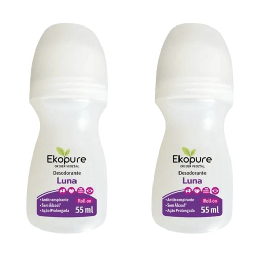 Kit c/2 Unidades de Desodorante Rollon Ekopure 55g Luna Kit c/2 Unidades de Desodorante Rollon Ekopure 55g Luna