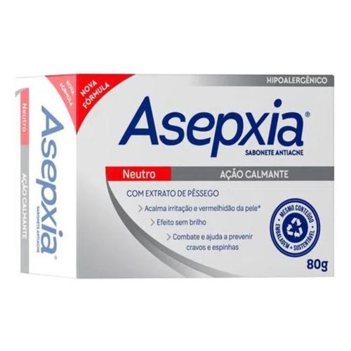 Kit c/2 Sabonete Asepxia Barra 80g Neutro Kit c/2 Sabonete Asepxia Barra 80g Neutro
