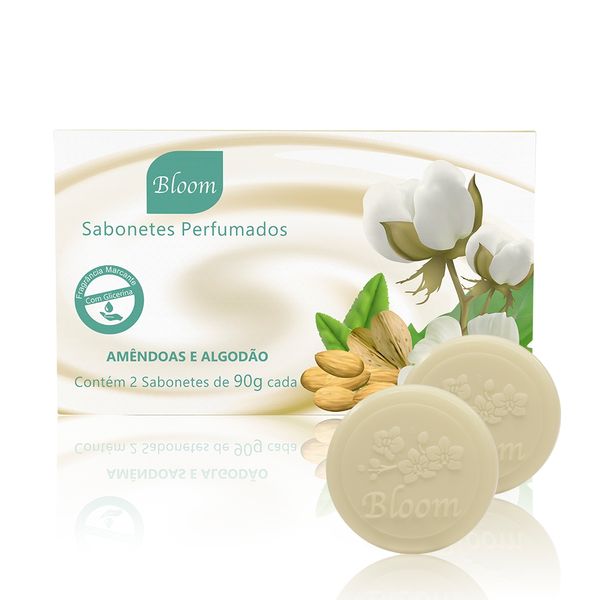 Kit c/2 Sabonete Bloom Amêndoas Algodão Aromática