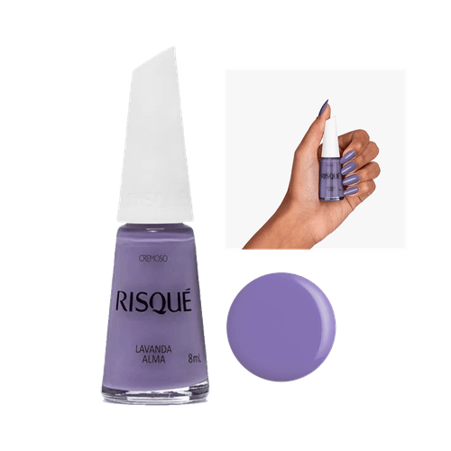 Kit c/2 Risque Esmalte Cremoso Cor: Lavanda Alma Kit c/2 Risque Esmalte Cremoso Cor: Lavanda Alma