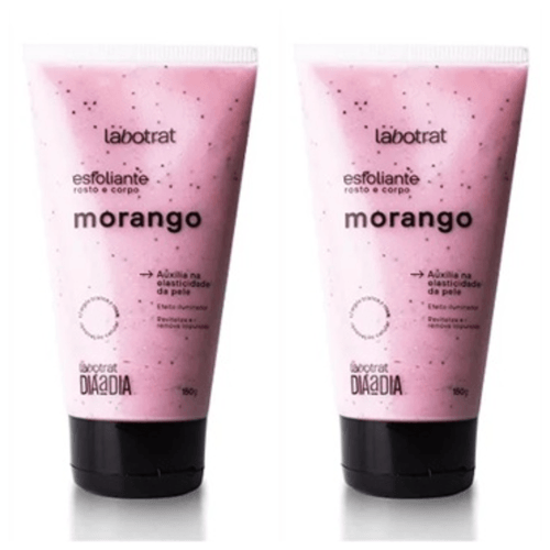 Kit c/2 Esfoliantes Morango 150g Corpo e Rosto Labotrat