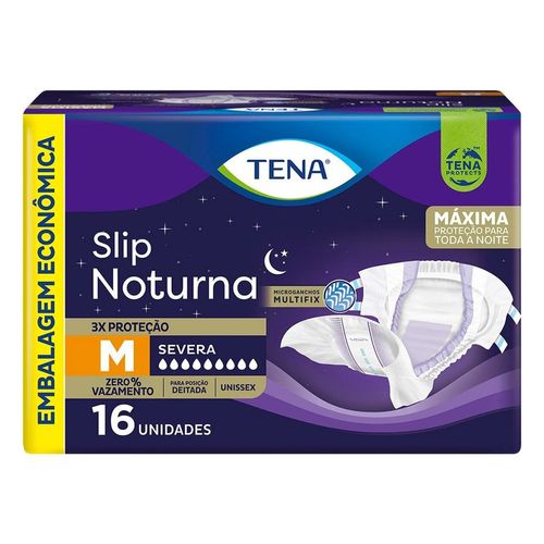 Kit 4 Fraldas Tena Slip Noturna M c/16 Unidades cada