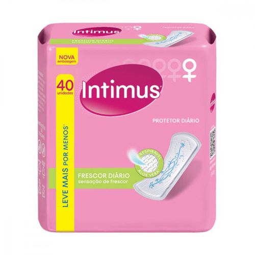 Kit c/16 Absorvente Intimus Protetor Diario Com Perfume 40 Unidades