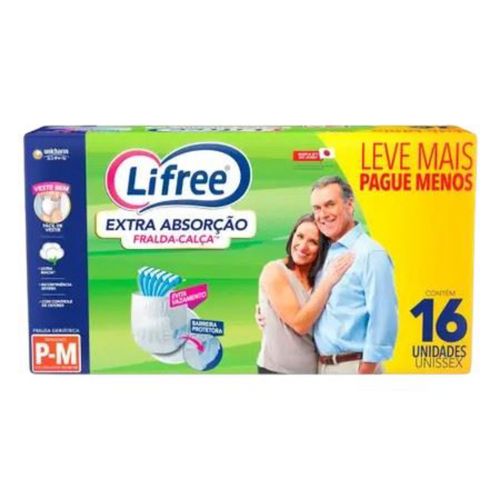 Kit 4 Fraldas Calca Geriatrica Extra Abs [P/M] 16 Unidades cada