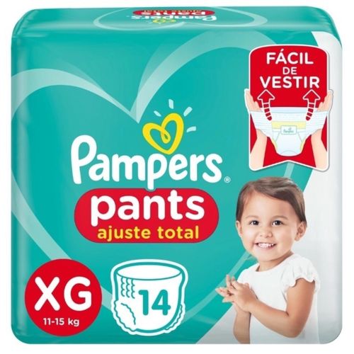 Kit 2 Fraldas Confortsec Pants ”Xg” Pampers Simples c/14 Unidades cada