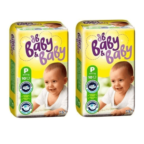 Kit 2 Fraldas Baby&Baby (P) 10 Unidades cada