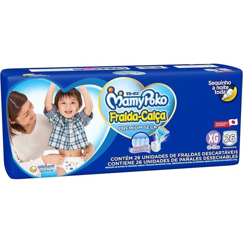 Kit 2 Fraldas Calça Mamypoko Xg Com 26 Unidades cada Kit 2 Fraldas Calça Mamypoko Xg Com 26 Unidades cada