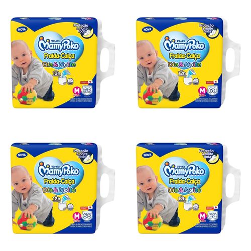 Kit 4 Fraldas Calça Dia&Noite MamyPoko Kit 4 Fraldas Calça Dia&Noite MamyPoko
