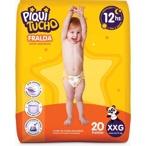 Kit 2 Fraldas Piquitucho Mega (Eeg) 20 Unidades cada