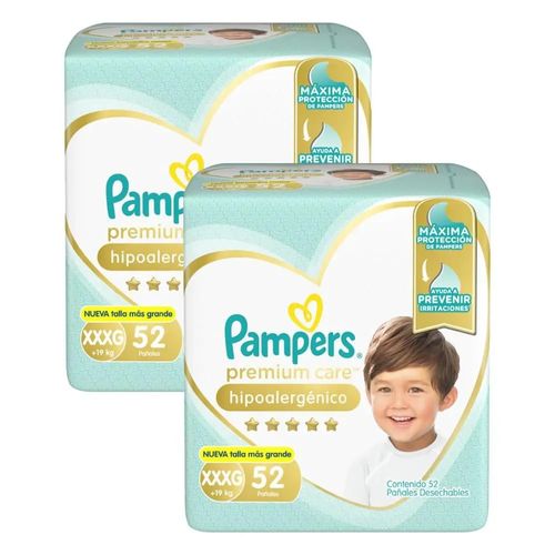 Kit 2 Fraldas Pampers Pc Xxxg 52 Unidades cada