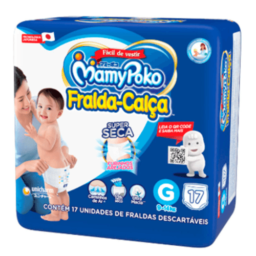 Kit 2 Fraldas Calça Mamypoko G 17 Unidades cada Kit 2 Fraldas Calça Mamypoko G 17 Unidades cada