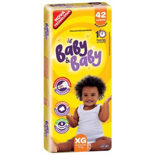 Kit 2 Fraldas Baby&Baby Mega (Xg) 42 unidades cada Kit 2 Fraldas Baby&Baby Mega (Xg) 42 unidades cada