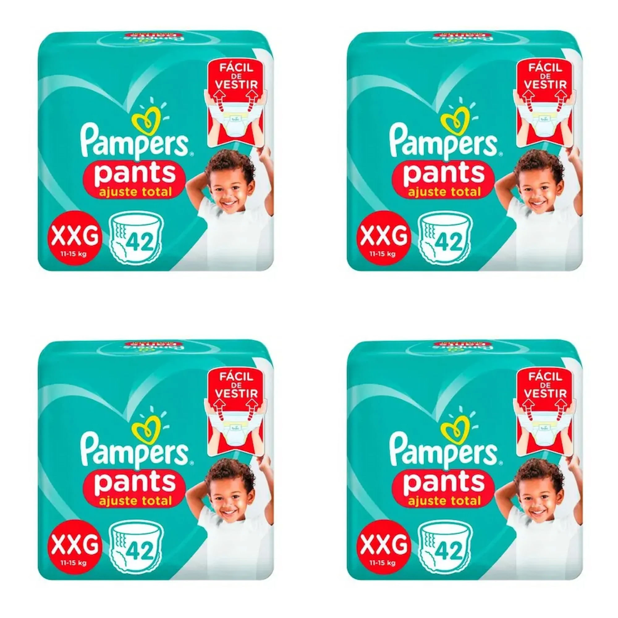Kit 4 Fraldas Pampers Pants Xxg c/42 Unidades cada