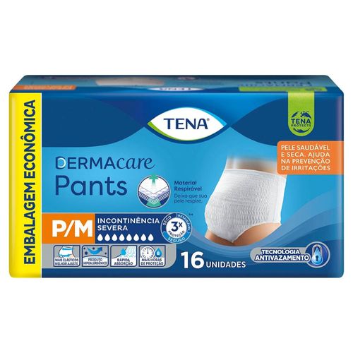 Kit 2 Fraldas Adulto Tena Pants Dermacare Mega P/M 16 Unidades cada Kit 2 Fraldas Adulto Tena Pants Dermacare Mega P/M 16 Unidades cada