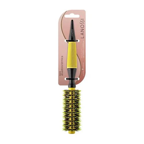 Escova Cabelo Lanossi Madeira Amarela 15mm